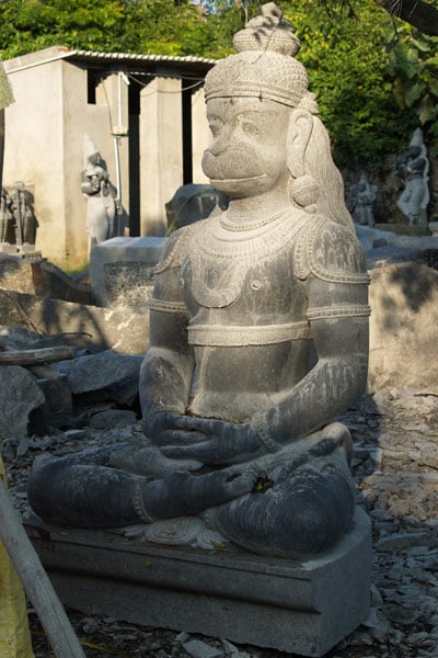 Large Meditating Hanuman Statue 84"